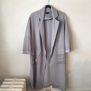 Gray trench coat